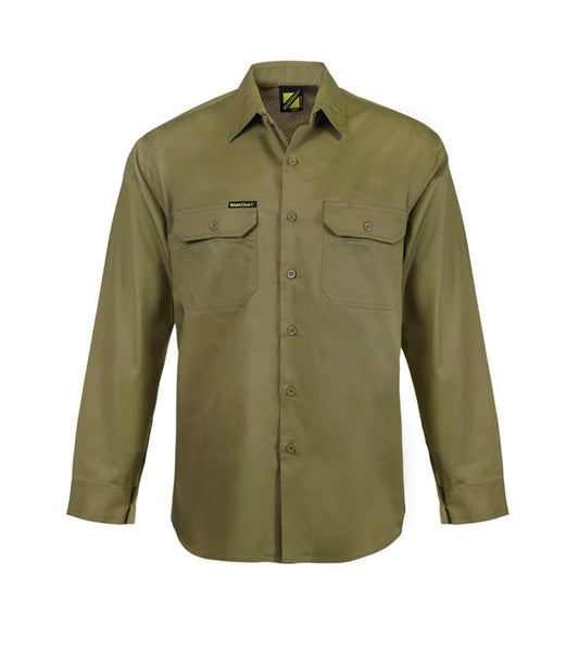 This product is made by Workcraft and distributed by B-Protected. The Full Colour Vented Long Sleeve Shirt has the part number of NCC-WS4011