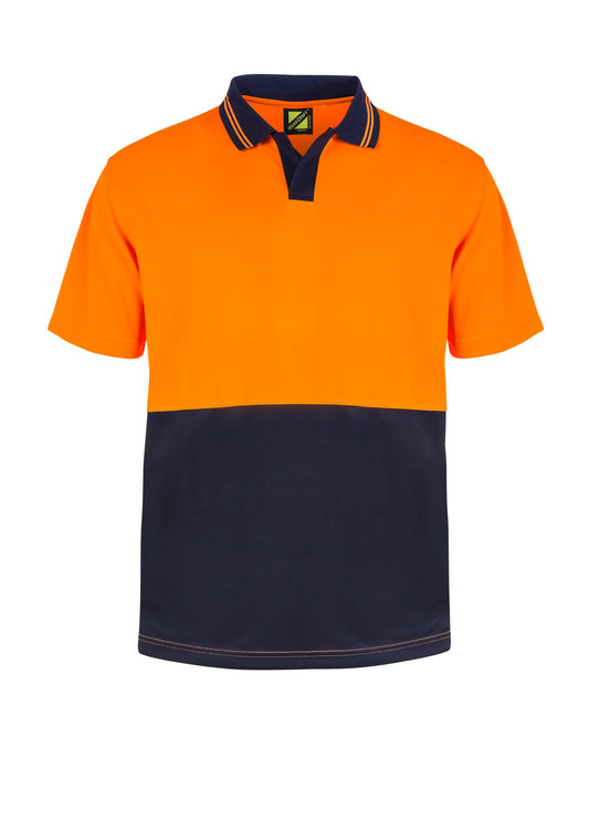 Hi Vi Two Tone Short Sleeve Laundry Polo - made by Workcraft