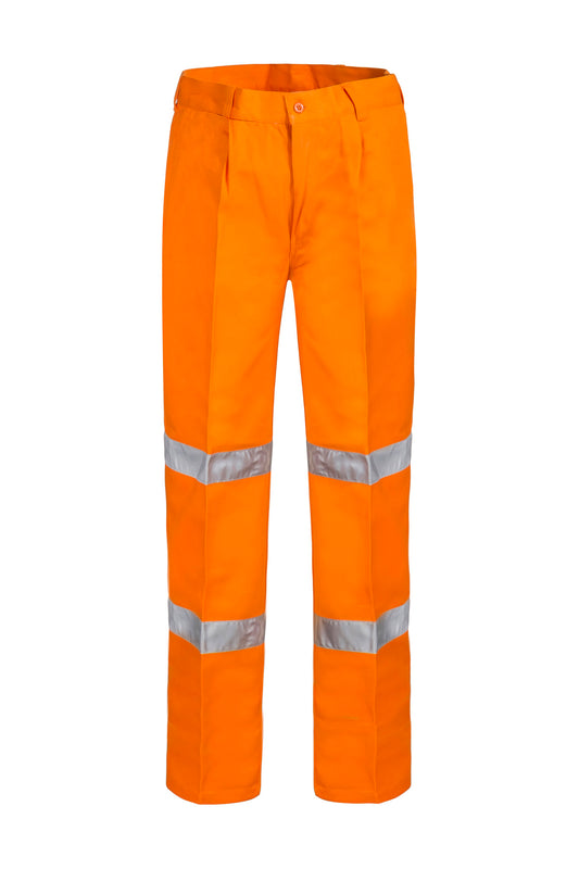 This product is made by Workcraft and distributed by B-Protected. The Classic Pleat Cotton Drill Trouser with CSR Reflective Tape has the part number of NCC-WP4006