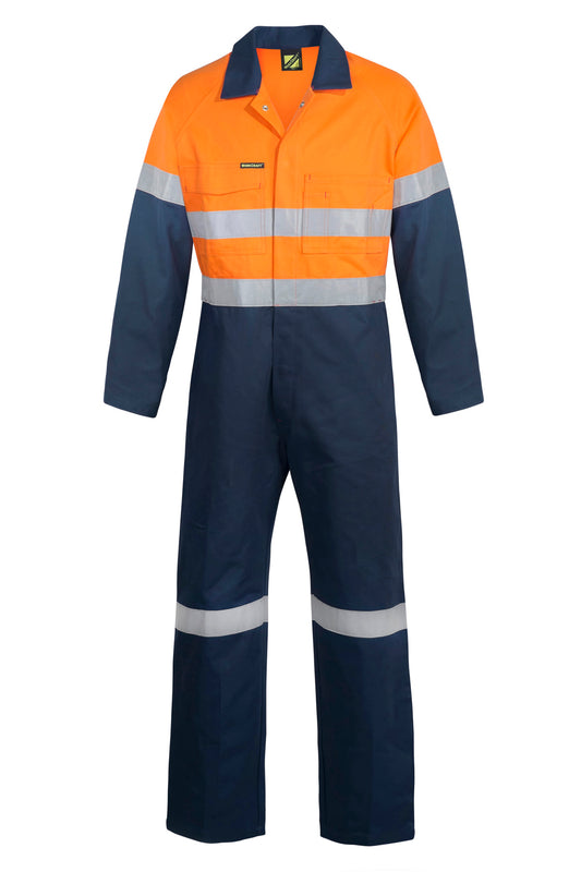 Hi Vis 310 Gsm Cotton Coveralls - made by Workcraft