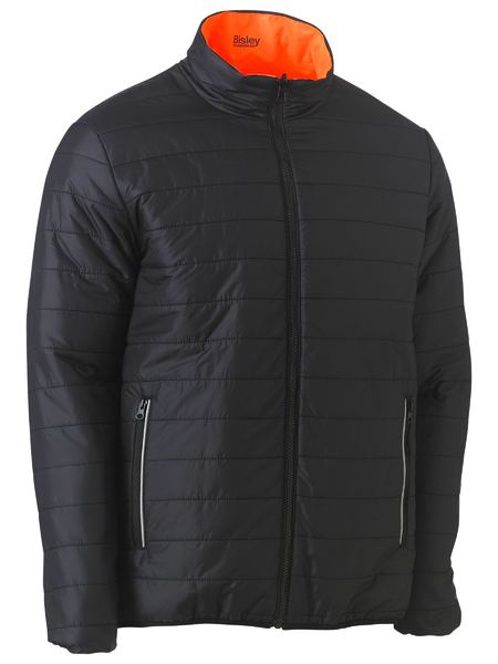 Taped Hi Vis Reversible Puffer Jacket - made by Bisley