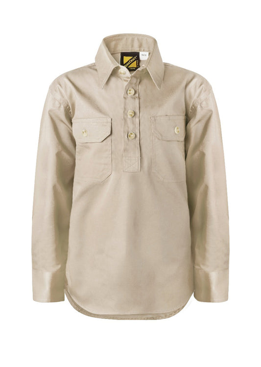 Kids Half Placket Full Colour Shirt - made by Workcraft