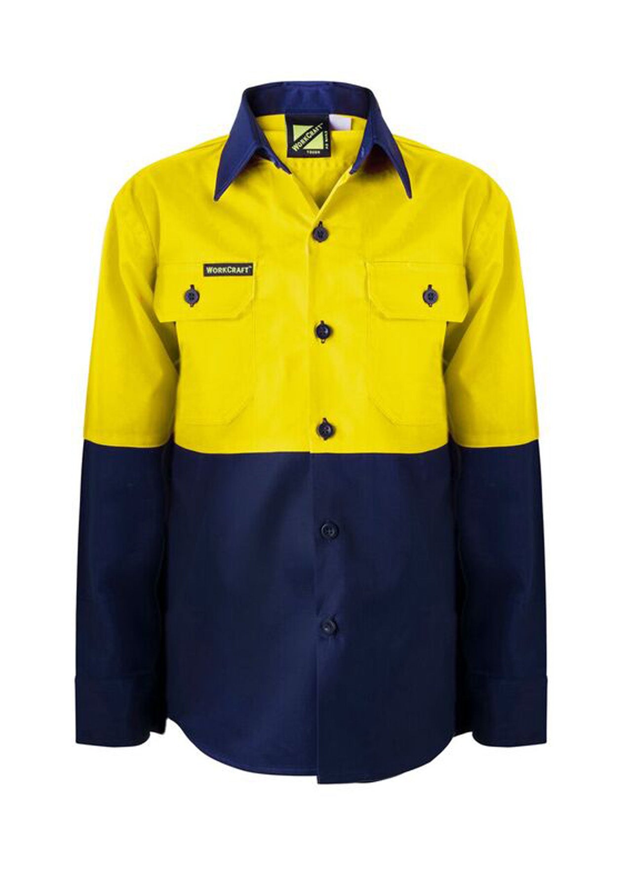 Kids Hi Vis Long Sleeve Shirt - made by Workcraft