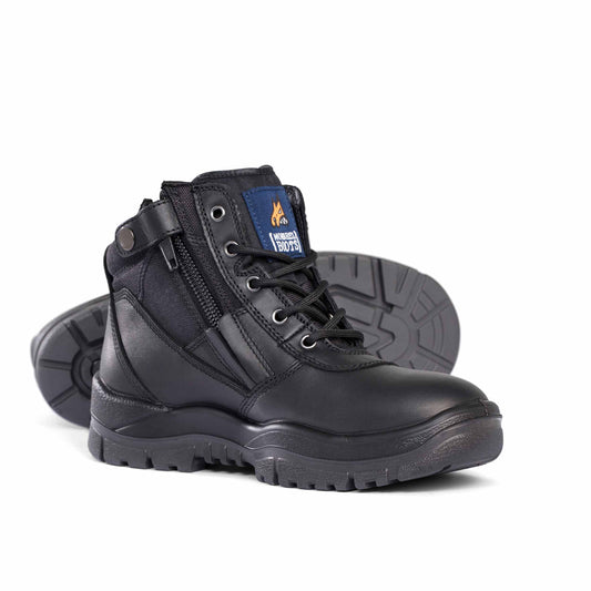 Black Zip Safety Boot - made by Mongrel