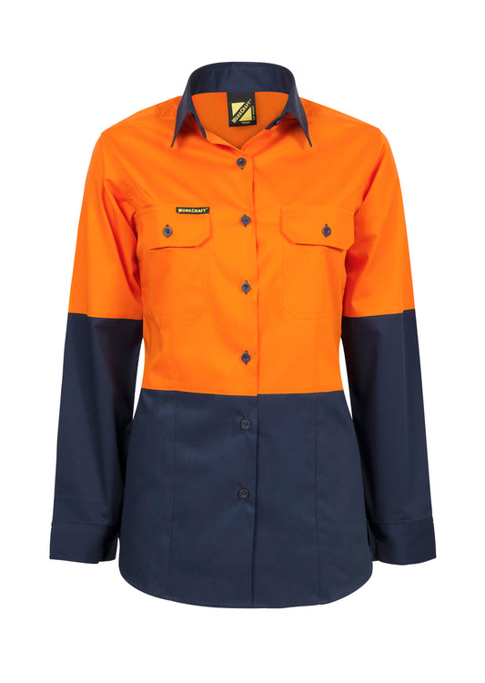 This product is made by Workcraft and distributed by B-Protected. The Ladies Hi Vis 2 Tone Shirt has the part number of NCC-WSL502
