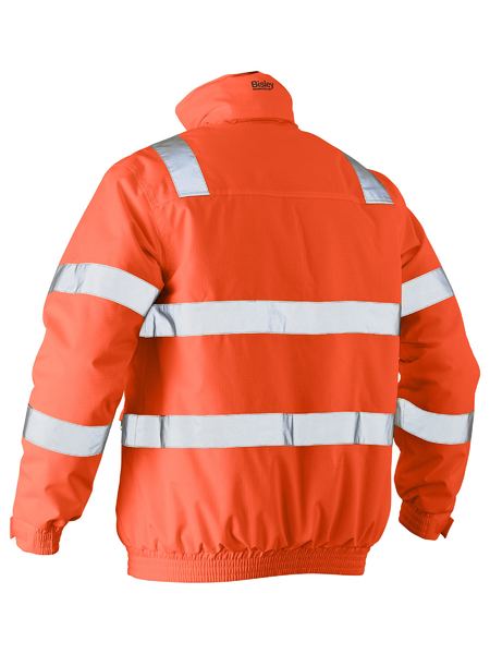 This product is made by Bisley and distributed by B-Protected. The Taped Hi Vis Wet Weather Bomber Jacket has the part number of B-BJ6770T