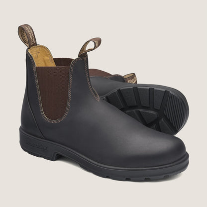 Brown Elastic Side Soft Toe Work Boots - made by Blundstone