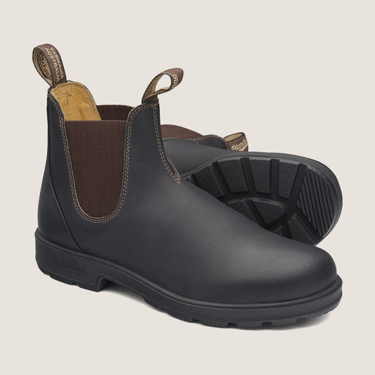 Brown Elastic Side Work Boot - made by Blundstone