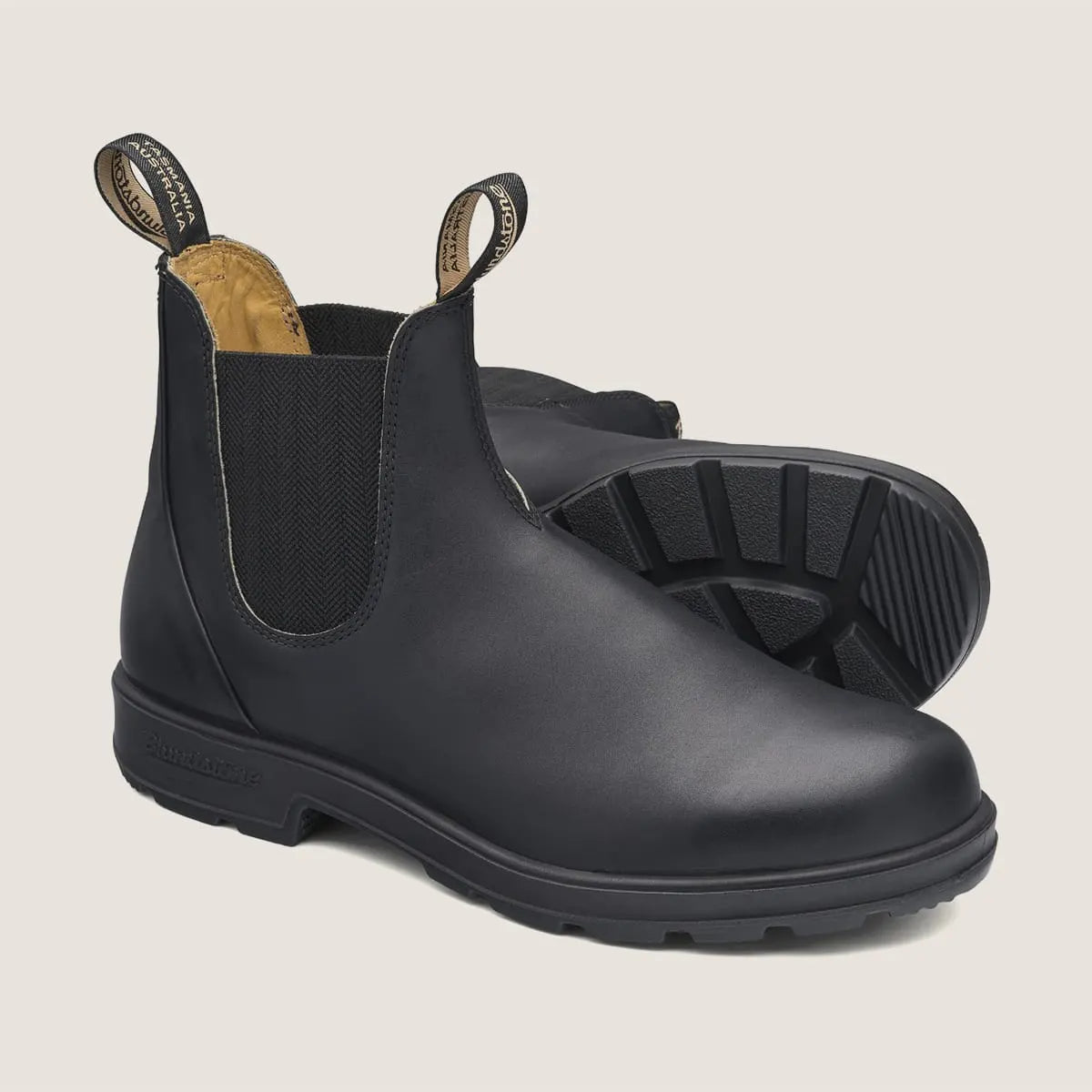 Black Elastic Side Soft Toe Work Boots - made by Blundstone