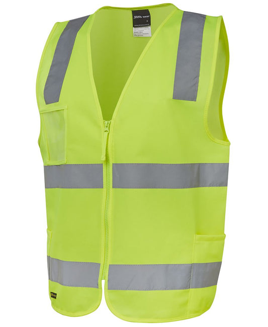Hi Vis Day Night Zip Safety Vest - made by JBs Wear