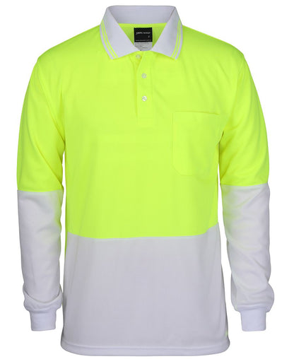 Hi Vis Long Sleeve Polo Shirt - made by JBs Wear