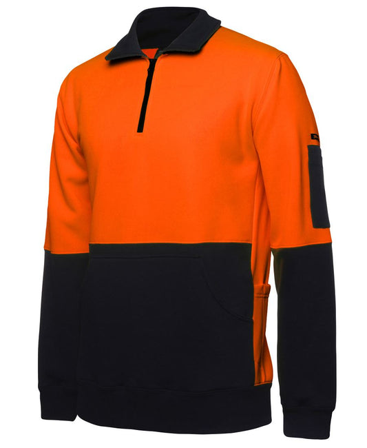 This product is made by JBs Wear and distributed by B-Protected. The Hi Vis 330g Half Zip Fleece W/c has the part number of JB6HVPZ