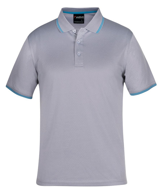 This product is made by JBs Wear and distributed by B-Protected. The Jacquard Contrast Short Sleeve Polo has the part number of JB7JCP