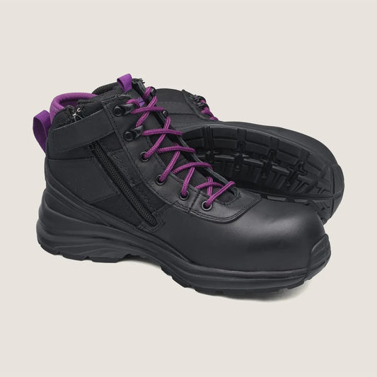 887 Ladies Zip Side Safety Boot - made by Blundstone