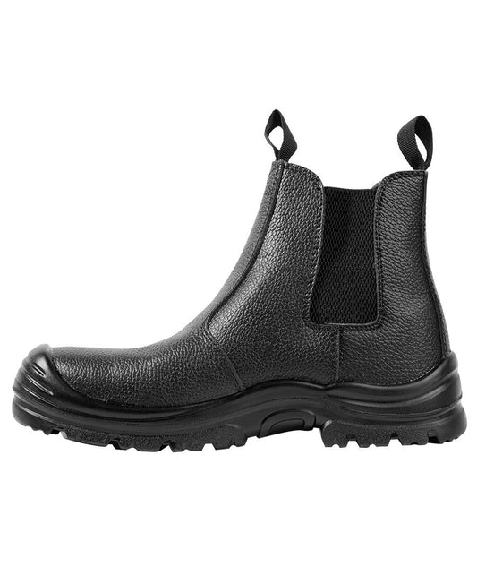 Pebble Leather Elastic Side Safety Boot - made by JBs Footwear