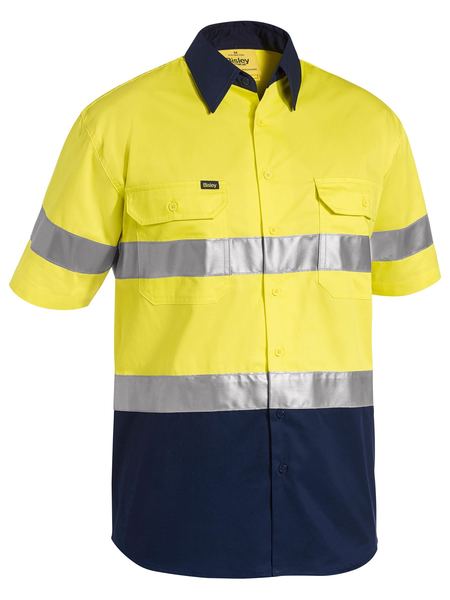 This product is made by Bisley and distributed by B-Protected. The Hi Vis Taped Short Sleeve Shirt has the part number of B-BS1896