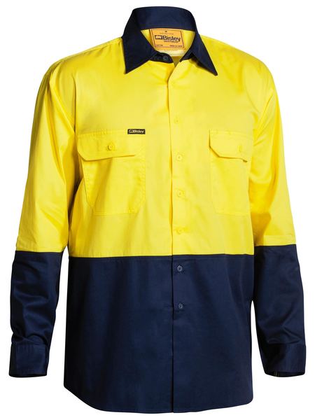 Bisley Long Sleeve Cool 2-tone Shirt - made by Bisley
