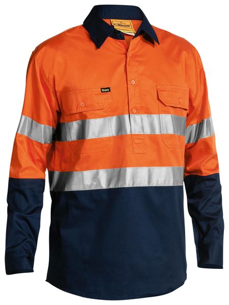 Taped Hi Vis Closed Front Cool Lightweight Shirt - made by Bisley