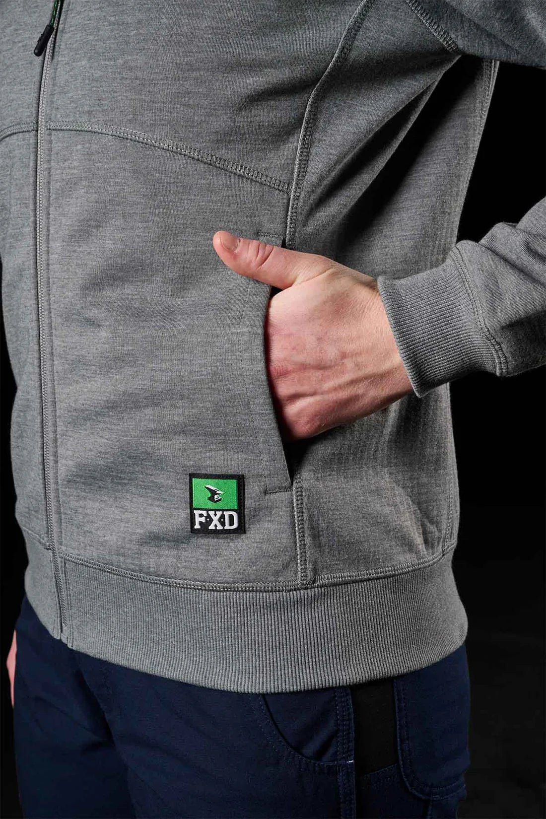 Womens Full Zip 3 Layer Bonded Hoodie - made by FXD Workwear