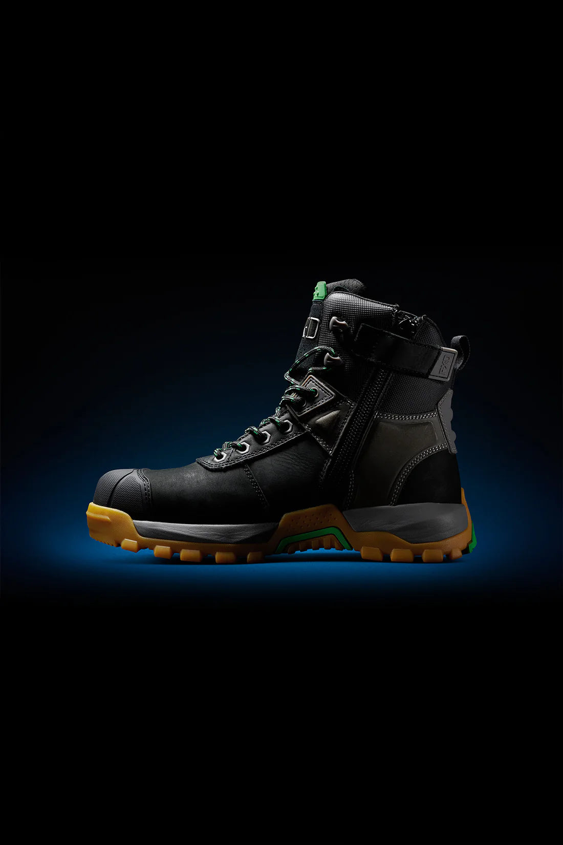 High Zip Sided High Cut Safety Boots - made by FXD Footwear