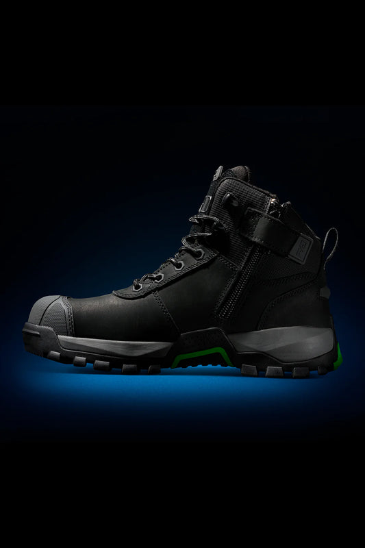 This product is made by FXD Footwear and distributed by B-Protected. The Zip Sided Mid Height Safety Boots has the part number of FXDWB2