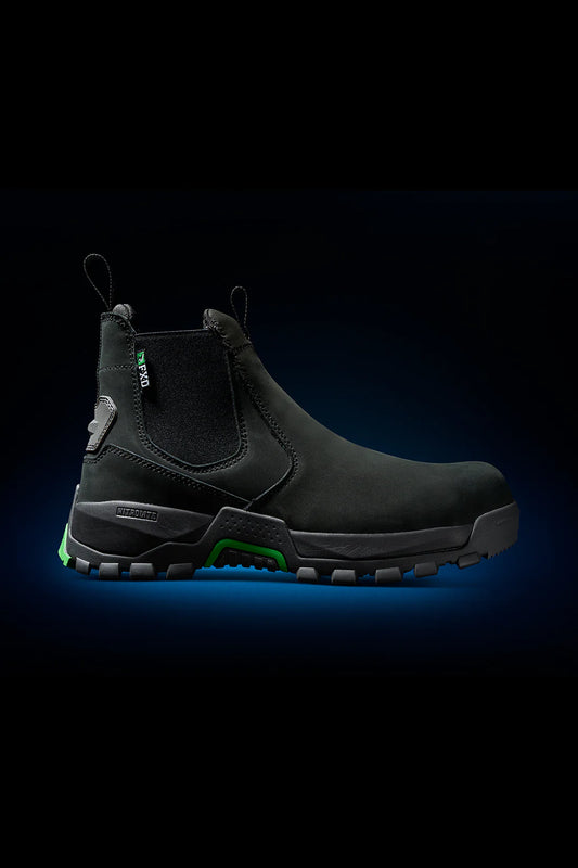 This product is made by FXD Footwear and distributed by B-Protected. The Elastic Side Safety Boots has the part number of FXDWB4