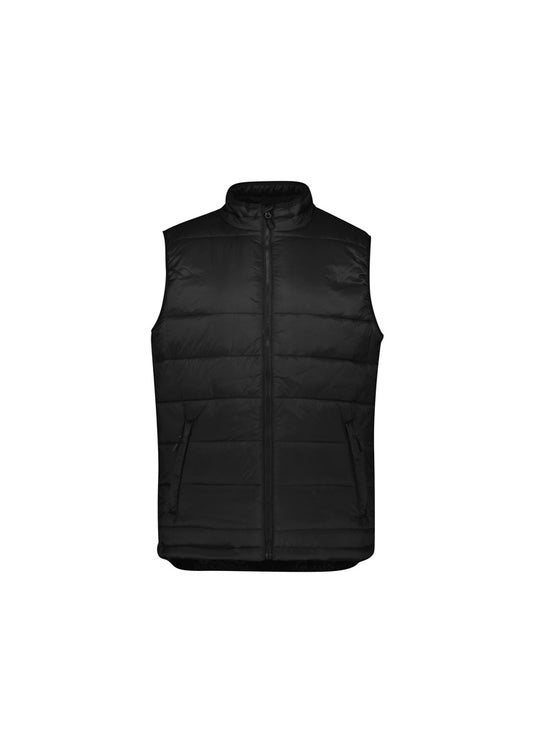 This product is made by Fashion Biz and distributed by B-Protected. The Mens Alpine Puffer Vest has the part number of BIZJ211M