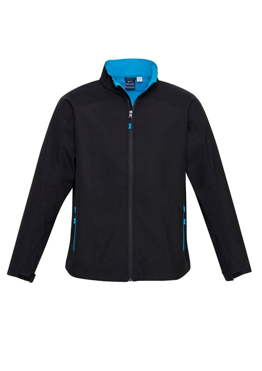 This product is made by Fashion Biz and distributed by B-Protected. The Geneva Soft Shell Jacket has the part number of BIZJ307M