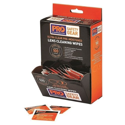 Lens Clean Wipes Box 100 - made by PRO Choice