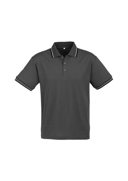 This product is made by Fashion Biz and distributed by B-Protected. The Mens Cambridge Short Sleeve Polo has the part number of BIZP227MS