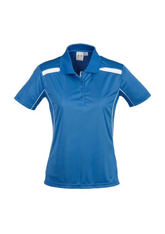 This product is made by Fashion Biz and distributed by B-Protected. The Ladies United Short Sleeve Polo Shirt has the part number of BIZP244LS