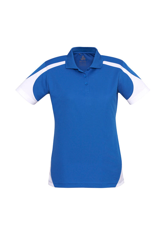 This product is made by Fashion Biz and distributed by B-Protected. The Ladies Talon Polo has the part number of BIZP401LS