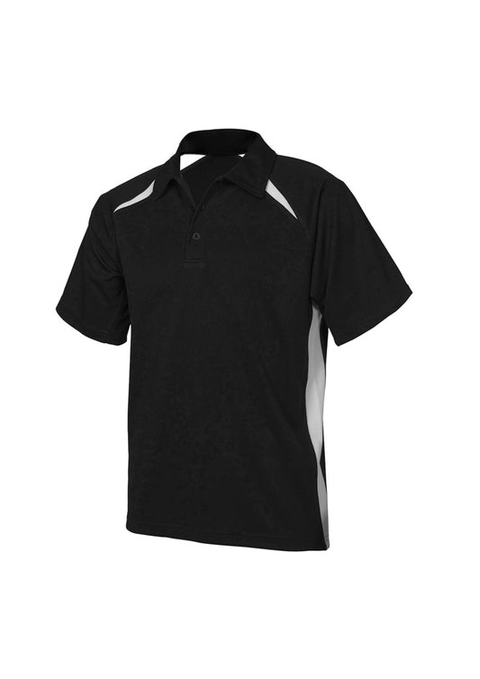 This product is made by Fashion Biz and distributed by B-Protected. The Splice Polo Shirt has the part number of BIZP7700