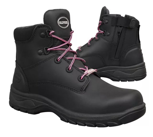 Ladies Zip Side Safety Boots - made by Oliver Footwear