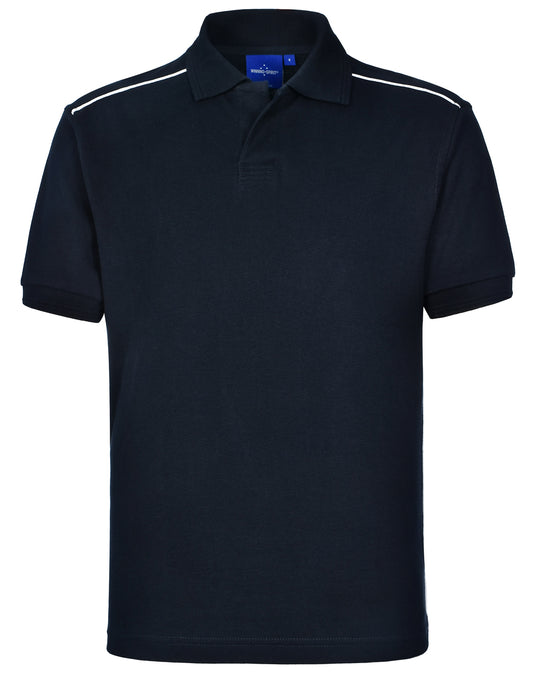 This product is made by AIW and distributed by B-Protected. The Cotton Contrast Piping Polo has the part number of AIWPS25