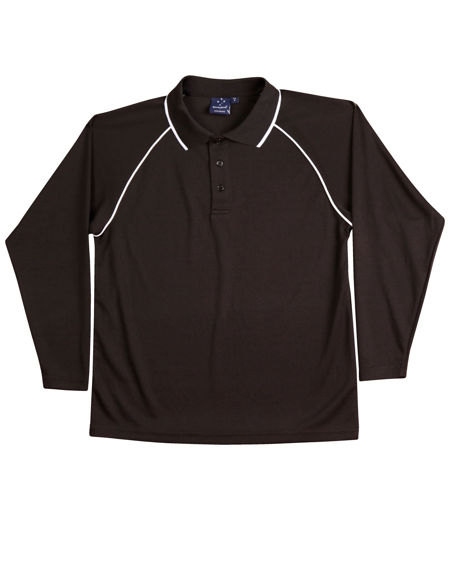 Long Sleeve Contrast Polo - made by AIW