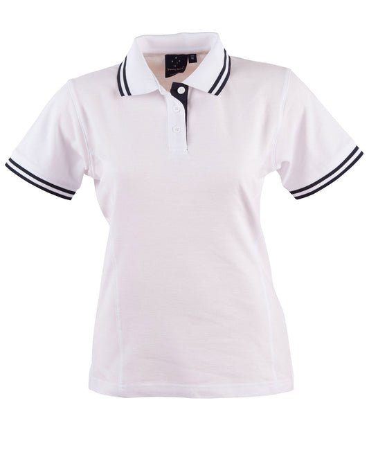 This product is made by AIW and distributed by B-Protected. The Contrast Ladies Short Sleeve Polo Shirt has the part number of AIWPS66