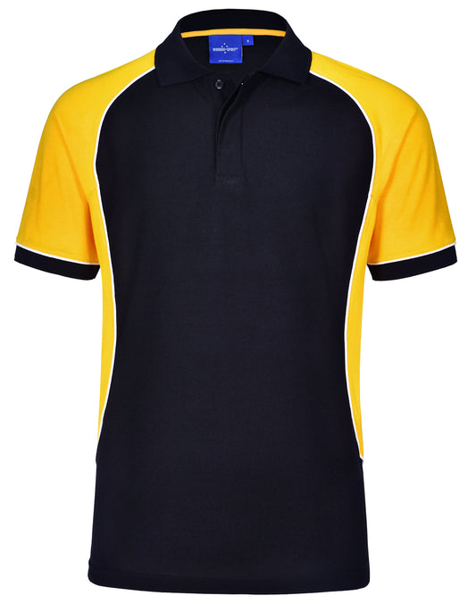 This product is made by AIW and distributed by B-Protected. The Tri Colour Mens Short Sleeve Polo has the part number of AIWPS77