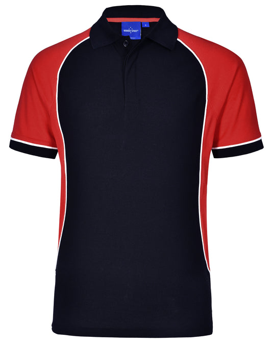 Tri Colour Mens Short Sleeve Polo - made by AIW