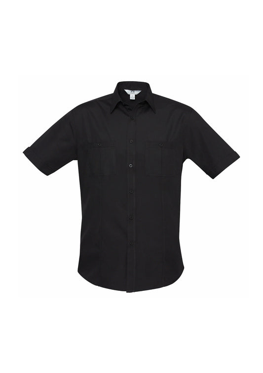 This product is made by Fashion Biz and distributed by B-Protected. The Bondi Mens Short Sleeve Shirt has the part number of BIZS306MS