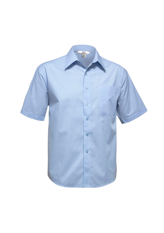 Short Sleeve Micro Check Shirt - made by Fashion Biz