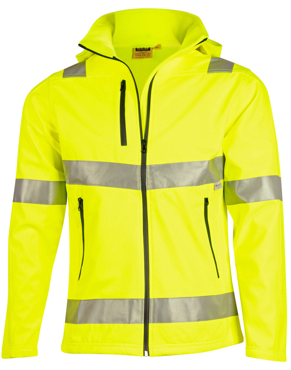 Hi Vis Soft Shell Jkt W/ Hood - made by AIW