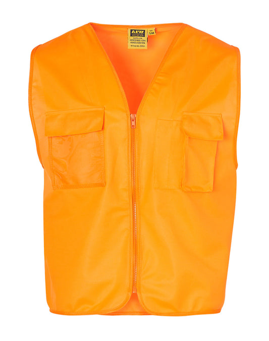 Hivis Safety Vest With Id Pkt - made by AIW