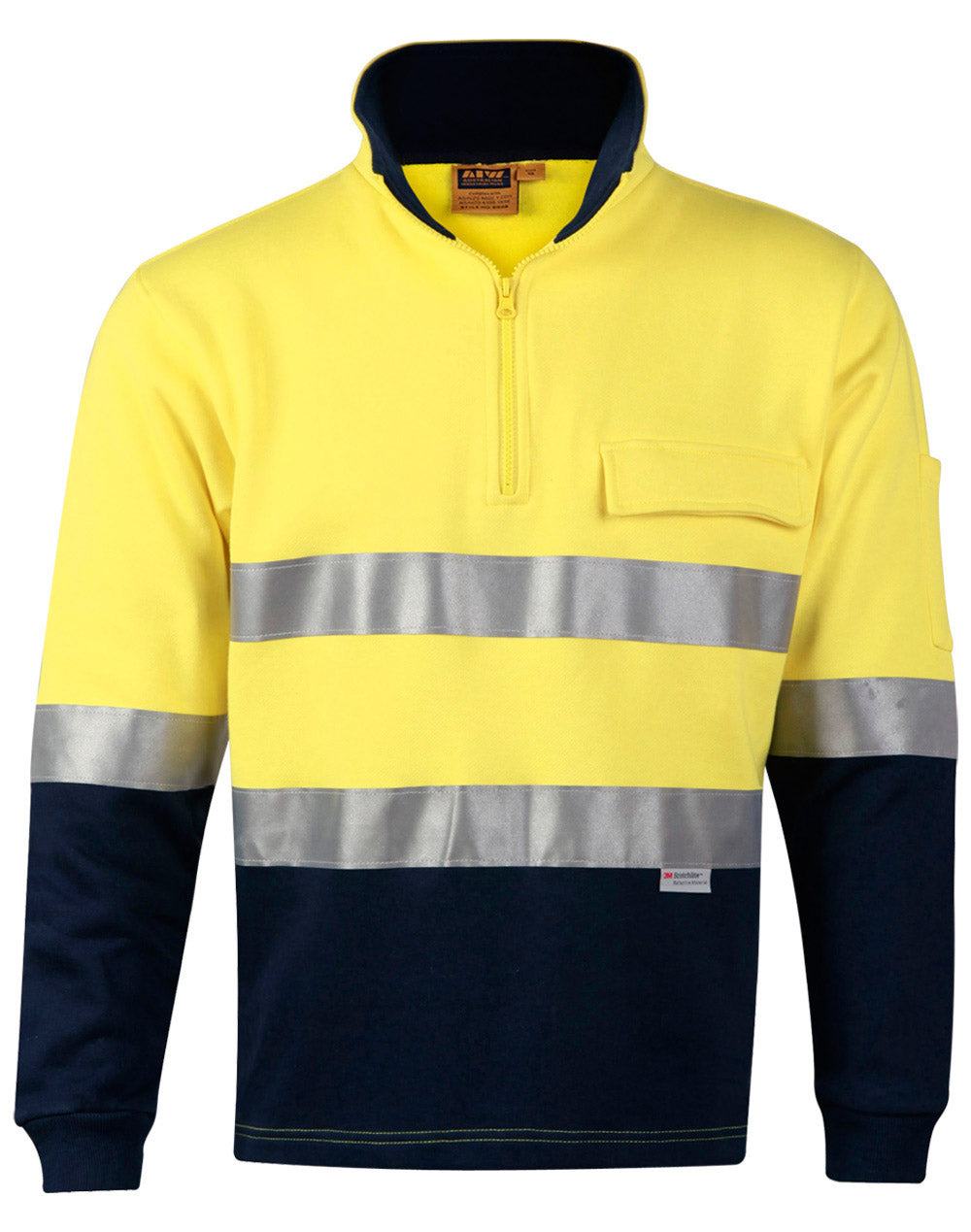 Hivis Ctn Day Night Half Zip W/c - made by AIW