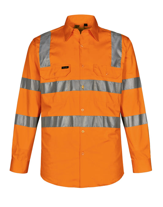 This product is made by AIW and distributed by B-Protected. The Hi Vis Vic Rail Long Sleeve Shirt has the part number of AIWSW55