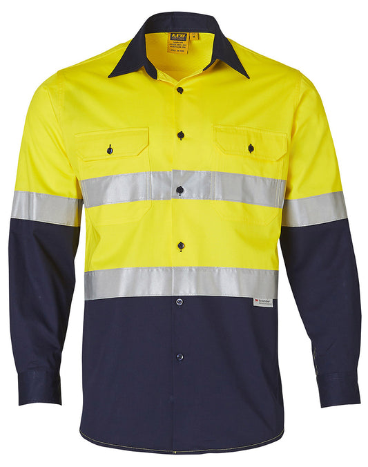 Hi Vis Day Night Long Sleeve Coolbreez Shirt - made by AIW
