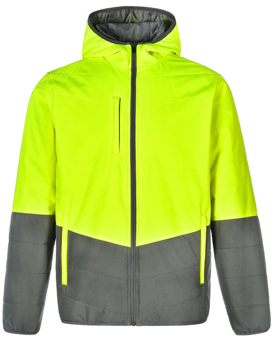 Hi Vis Hooded Puffer Jacket - made by AIW