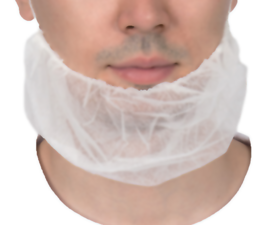 Carton of 1000 White Dispisposable Beard Cover Single Loop - made by YSF