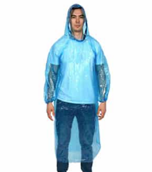 Carton of 200 Disposable Ponchos - made by YSF