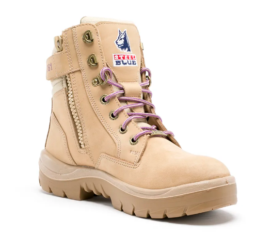 This product is made by Steel Blue and distributed by B-Protected. The Ladies Nitrile Zip Sthn Cross Safety Boots has the part number of SB522761